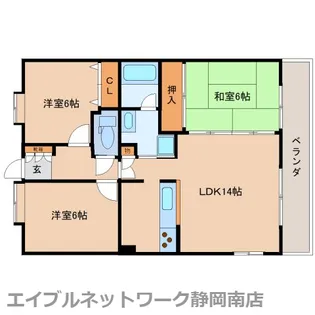 センターヴィレッジ【301号室】の間取り
