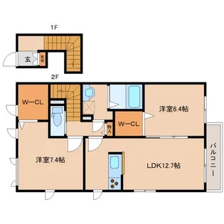 奈良県奈良市杏町【アパート】の間取り