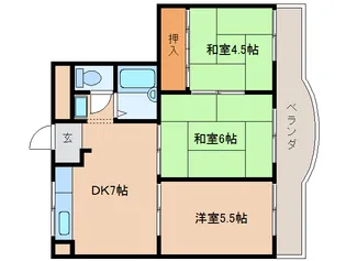 PADDY FIELD21【305号室】の間取り