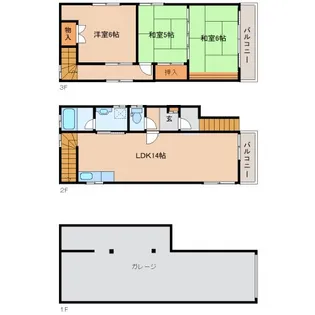 奈良県奈良市古市町【一戸建】の間取り