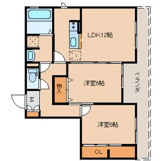 奈良県奈良市東九条町【アパート】の間取り