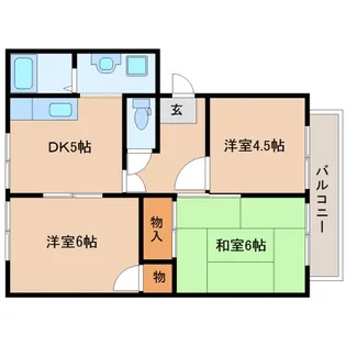 奈良県大和郡山市額田部北町【アパート】の間取り