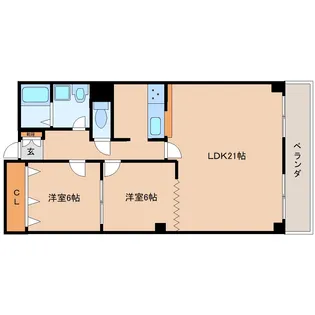 アデレード法隆寺Ⅱ【2階】の間取り