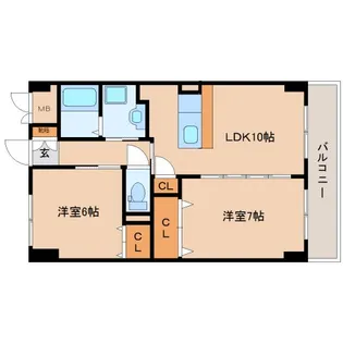 奈良県奈良市大森町【マンション】の間取り