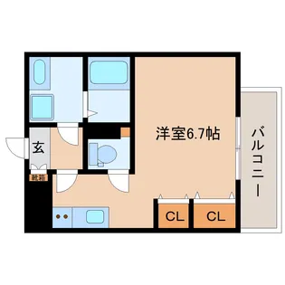 奈良県大和郡山市東岡町【アパート】の間取り