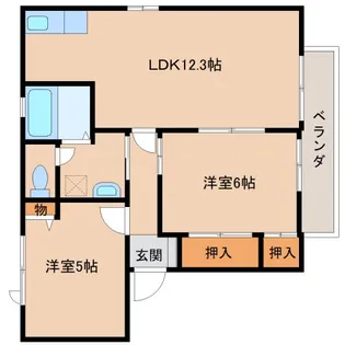 フローラルコートA棟【202号室】の間取り