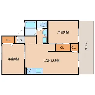 京都府相楽郡精華町大字菱田小字宮西【アパート】の間取り