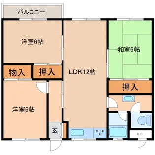 奈良県奈良市中山町西4丁目【マンション】の間取り