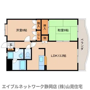 メルベーユ篭上Ⅱ【4階】の間取り