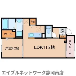 カシータ松葉【1階】の間取り