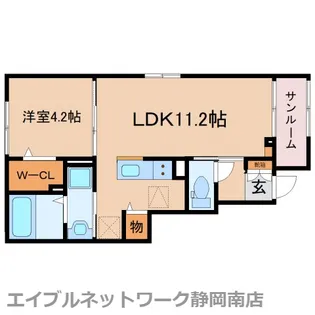 カシータ松葉【1階】の間取り