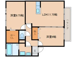 ヴィラウェスト【202号室】の間取り