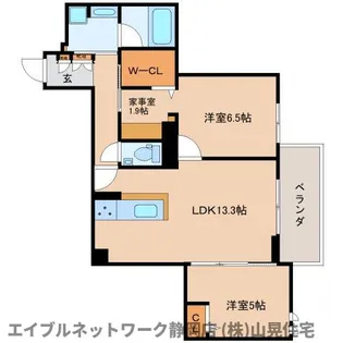静岡県静岡市葵区東草深町【マンション】の間取り