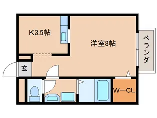 奈良県天理市西井戸堂町【アパート】の間取り