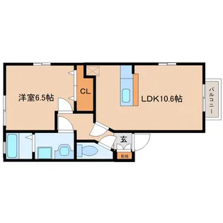 グランシャリオ【2階】の間取り