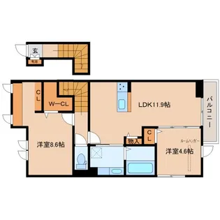竜田テラス【2階】の間取り