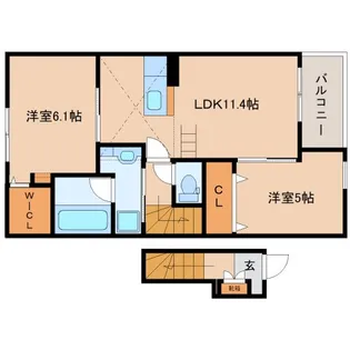 メープルヴィラ【2階】の間取り