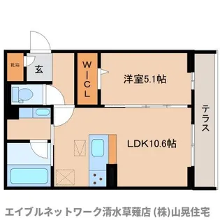 静岡県静岡市清水区中之郷2丁目【アパート】の間取り