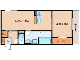 奈良県奈良市南紀寺町1丁目【アパート】の間取り