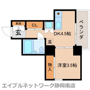 ボーセジュール・サツカビル【705号室】の間取り