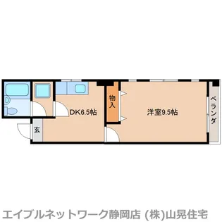 静岡県静岡市葵区鷹匠1丁目【マンション】の間取り