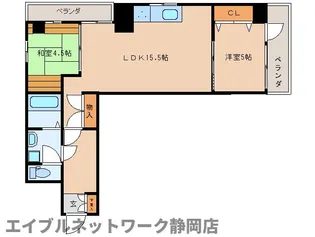 静岡県静岡市葵区常磐町2丁目【マンション】の間取り