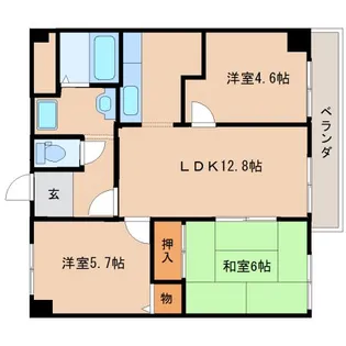 奈良県奈良市芝辻町4丁目【マンション】の間取り