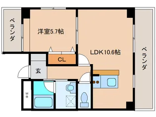 奈良県奈良市中町【マンション】の間取り