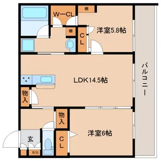 奈良県奈良市西木辻町【マンション】の間取り