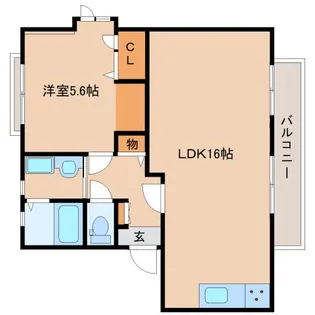 奈良県奈良市西大寺高塚町【アパート】の間取り