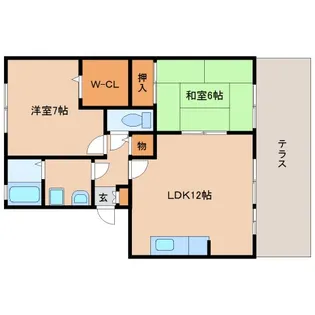 奈良県奈良市南京終町4丁目【アパート】の間取り
