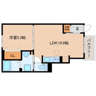 奈良県香芝市今泉【アパート】の間取り