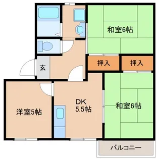 ラポールB【203号室】の間取り