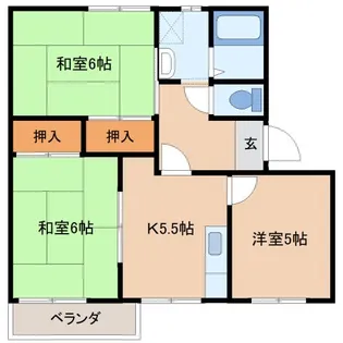 奈良県奈良市大安寺6丁目【アパート】の間取り