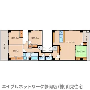 静岡県静岡市葵区伝馬町【マンション】の間取り
