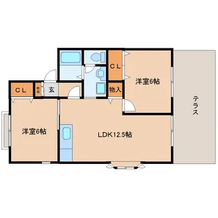 パークヒル北山E【1階】の間取り