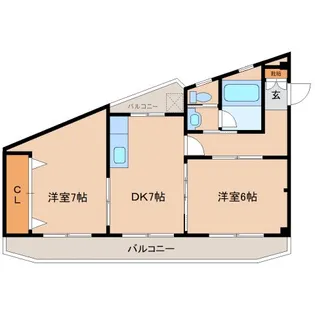 サンハイツ上村【2階】の間取り