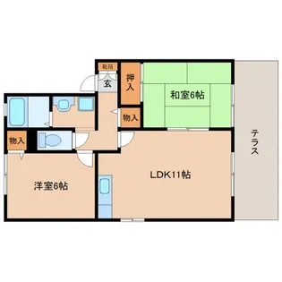 奈良県奈良市北永井町【アパート】の間取り