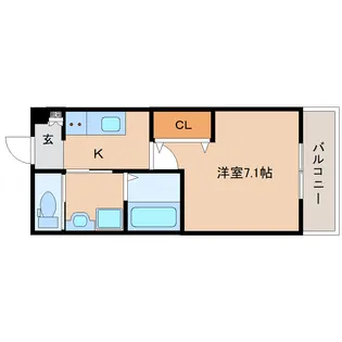 奈良県奈良市法蓮町【アパート】の間取り