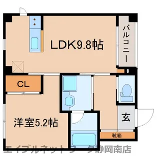 AXEgemini(アクスジェミニ)【1FNW2号室】の間取り