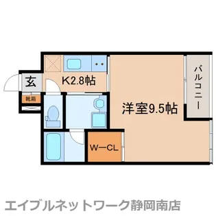 AXEgemini(アクスジェミニ)【2FNW2号室】の間取り