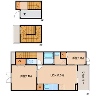 エレガンテ【3階】の間取り