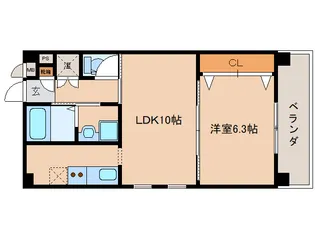 エクスフォーレスト奈良【3-C号室】の間取り