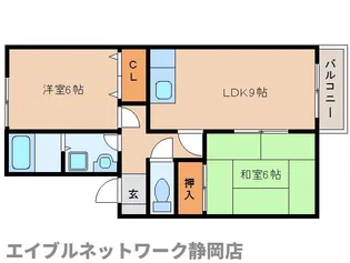 静岡県静岡市葵区上土2丁目【アパート】の間取り