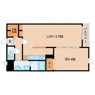 レジデンス斑鳩【2階】の間取り