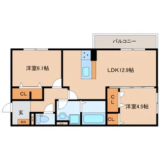 奈良県奈良市大森町【アパート】の間取り