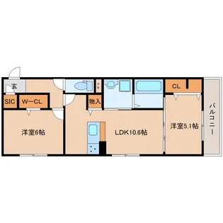 奈良県奈良市大森町【アパート】の間取り