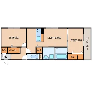 奈良県奈良市大森町【アパート】の間取り