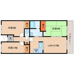 朝日プラザ朝倉台【206号室】の間取り