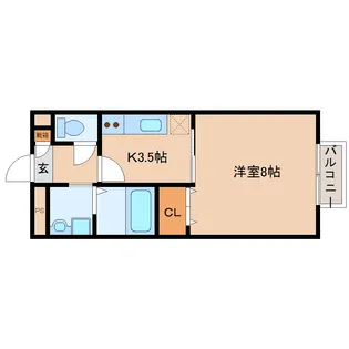 奈良県奈良市西九条町1丁目【アパート】の間取り